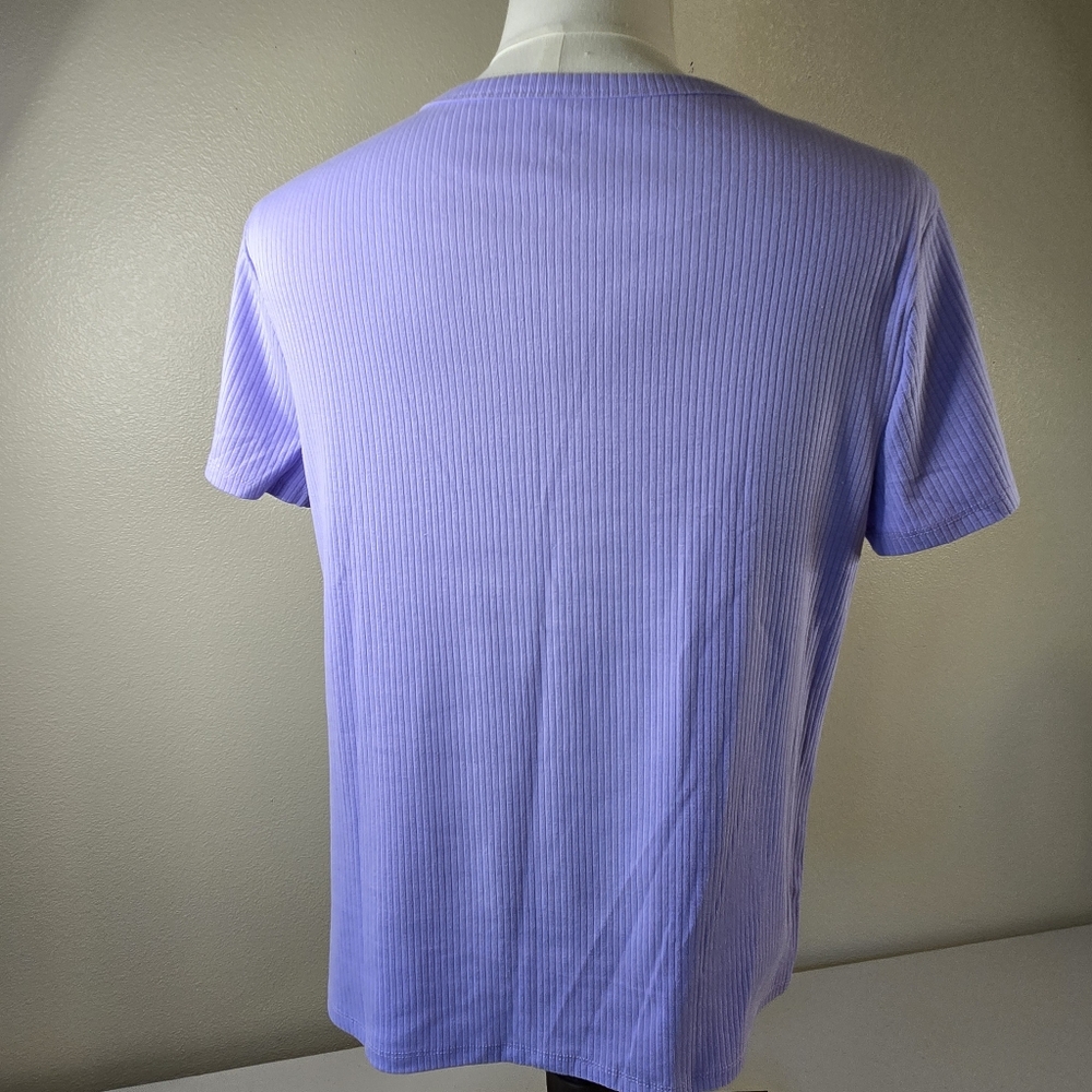 GAP Ribbed Tee Lavendar X-Large - Picture 4 of 7